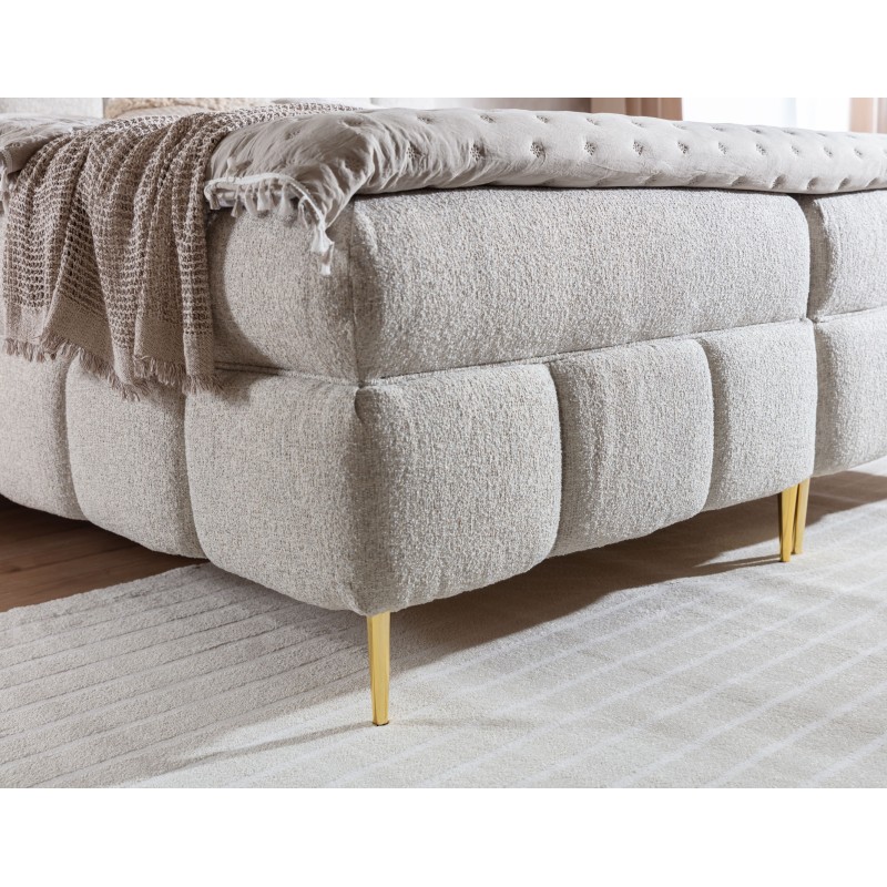 Prismo continental bed with decorative tufting – elegance and sleeping comfort