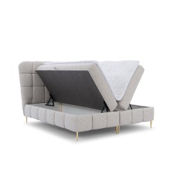 Cama continental Prismo con capitoné decorativo: elegancia y comodidad para dormir
