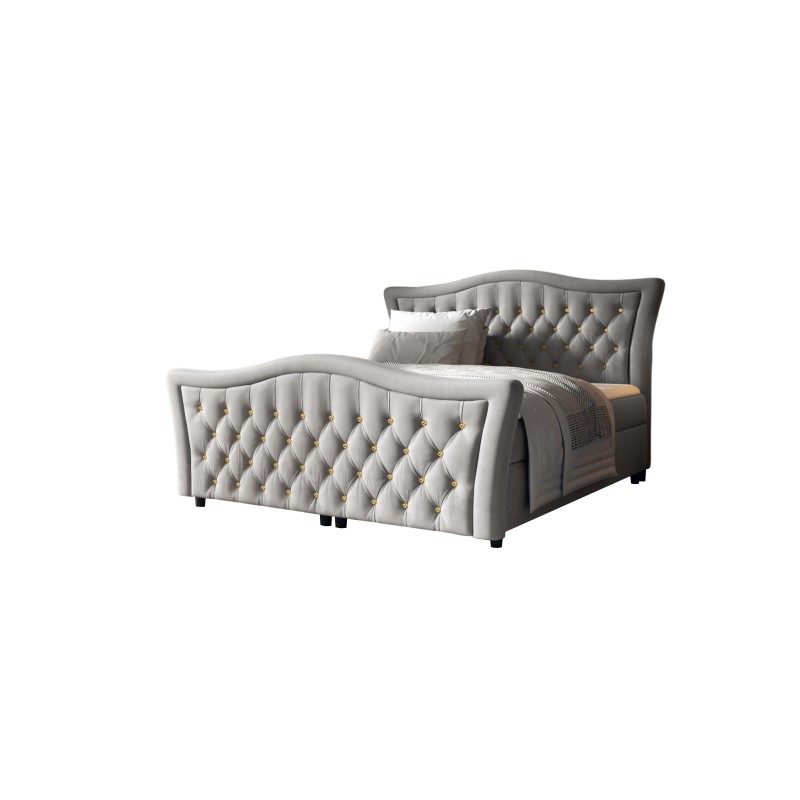 Continental bed Torvi with decorative quilting nan - match your sleep to the glamour style.