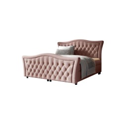 Cama continental Torvi con acolchados decorativos nan: adapta tu sueño al estilo glamur.