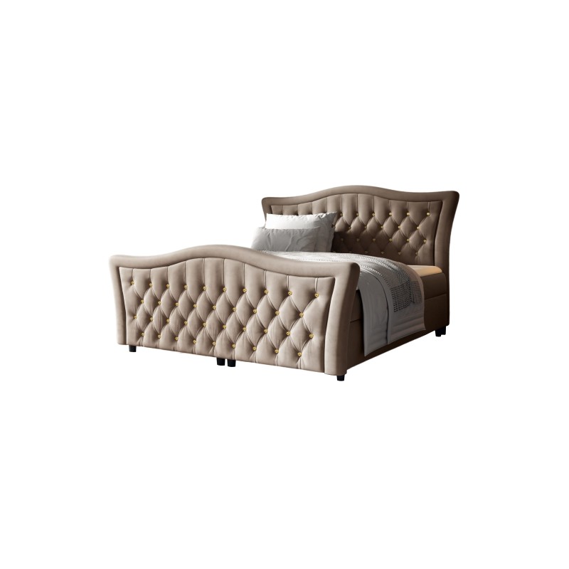 Continental bed Torvi with decorative quilting nan - match your sleep to the glamour style.