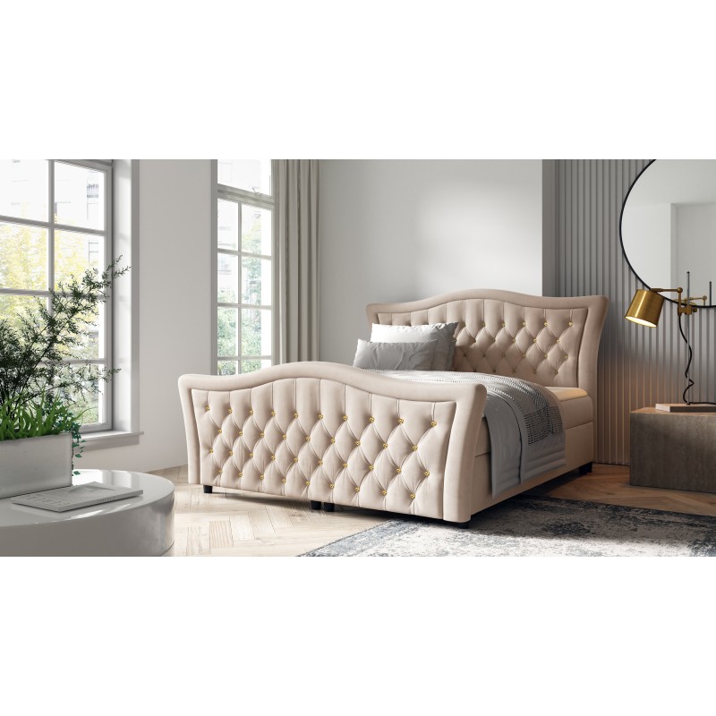 Continental bed Torvi with decorative quilting nan - match your sleep to the glamour style.