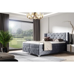 Cama Continental Lavanoz con Iluminación Sensorial en Tela nan | Lujo, Comodidad y Elegancia