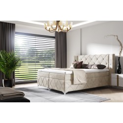 Kontinentalbett Lavanoz mit Sensorbeleuchtung in Stoff nan | Luxuriöser Komfort und Eleganz