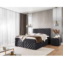 Łóżko kontynentalne Dormo pikowane guzikami - komfort i elegancja w Twojej sypialni