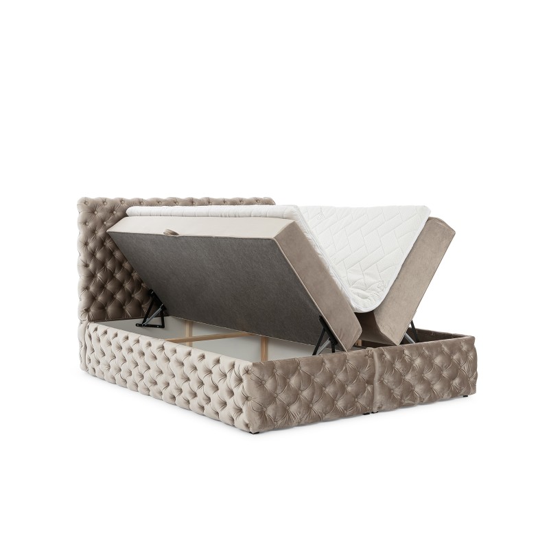 Cama continental Dormo acolchada con botones - comodidad y elegancia en tu dormitorio.