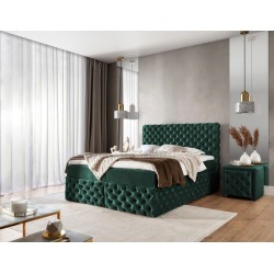 Cama continental Dormo acolchada con botones - comodidad y elegancia en tu dormitorio.