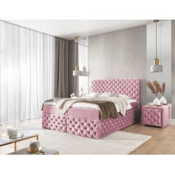 Cama continental Dormo acolchada con botones - comodidad y elegancia en tu dormitorio.
