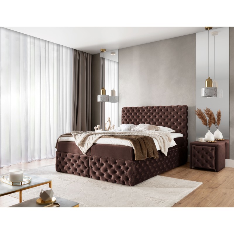 Kontinentales Bett Dormo mit Knopfsteppung - Komfort und Eleganz in Ihrem Schlafzimmer