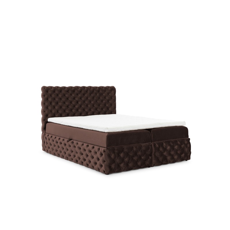 Cama continental Dormo acolchada con botones - comodidad y elegancia en tu dormitorio.