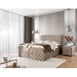 Cama continental Dormo acolchada con botones - comodidad y elegancia en tu dormitorio.