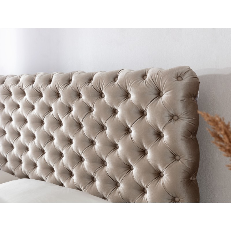 Cama continental Dormo acolchada con botones - comodidad y elegancia en tu dormitorio.
