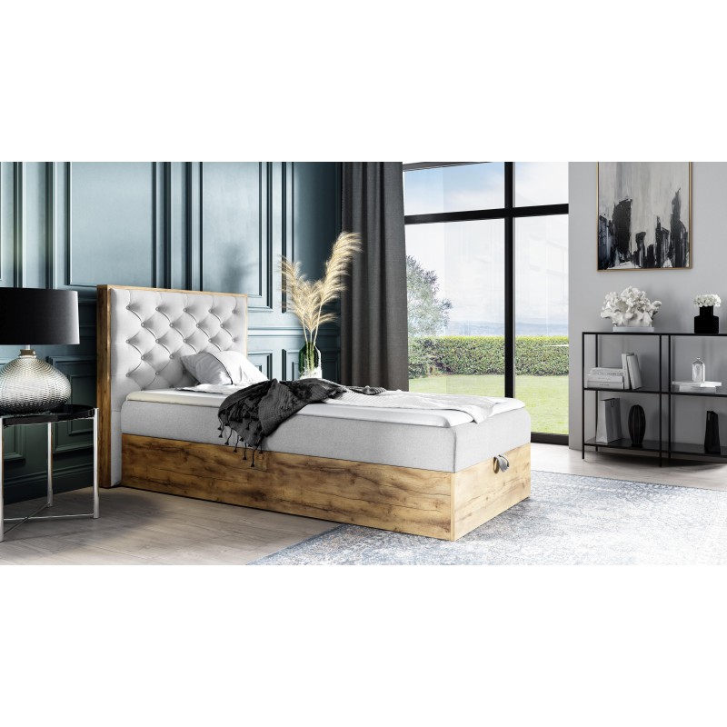 Luxaro III Comfortable Youth Bed with Storage - Faro 24 Fabric