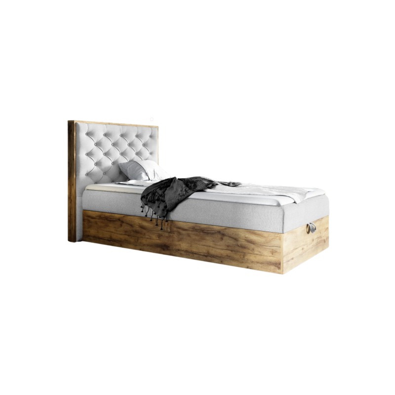 Luxaro III Comfortable Youth Bed with Storage - Faro 24 Fabric