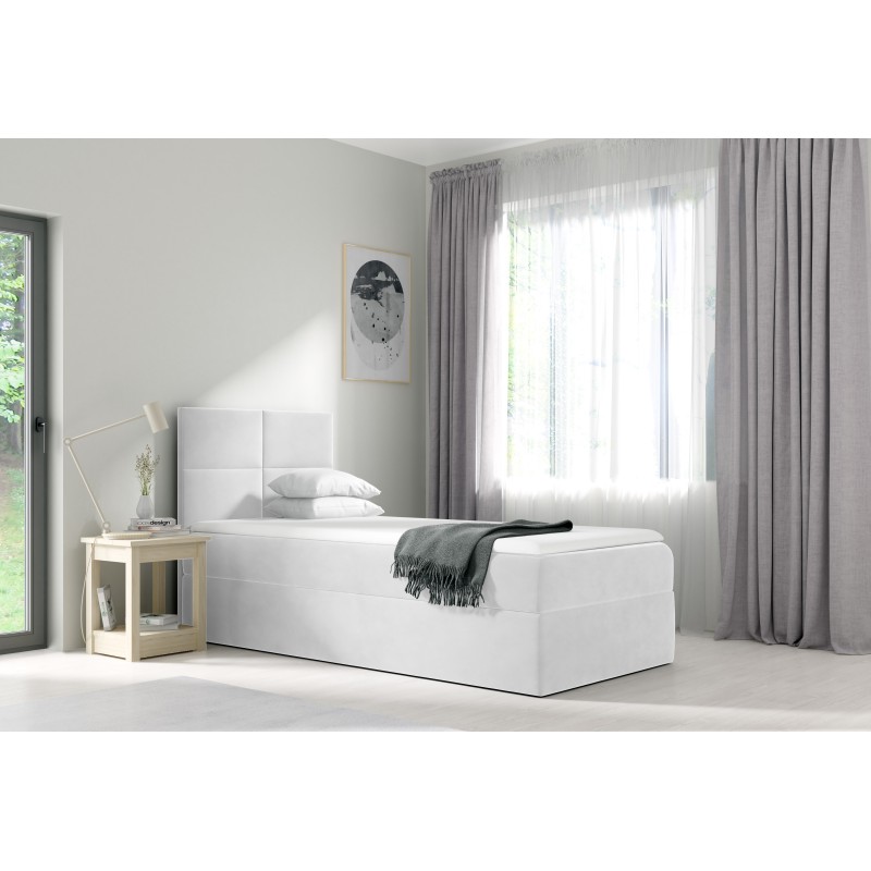 Cama juvenil Kivo III con contenedor para ropa de cama nan - ideal para un dormitorio pequeño