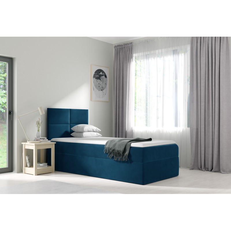 Cama juvenil Kivo III con contenedor para ropa de cama nan - ideal para un dormitorio pequeño