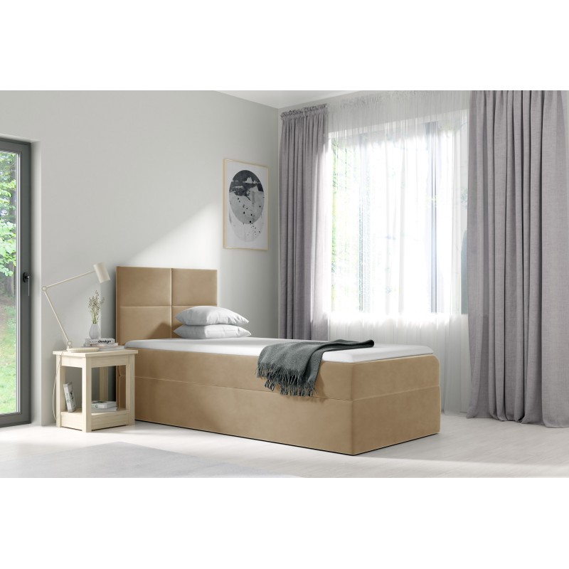 Cama juvenil Kivo III con contenedor para ropa de cama nan - ideal para un dormitorio pequeño