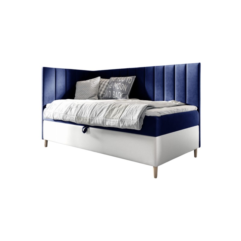 Título Meta: Cama juvenil Vitro III con cajón para ropa de cama | Tela Fresh 1 | Funcional y Elegante