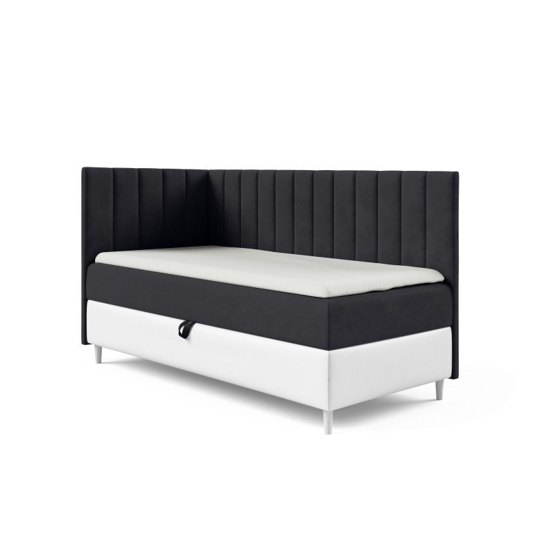 Título Meta: Cama juvenil Vitro III con cajón para ropa de cama | Tela Fresh 1 | Funcional y Elegante