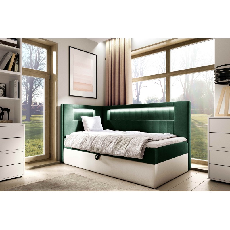 Cama Niva III con iluminación led y contenedor para ropa de cama