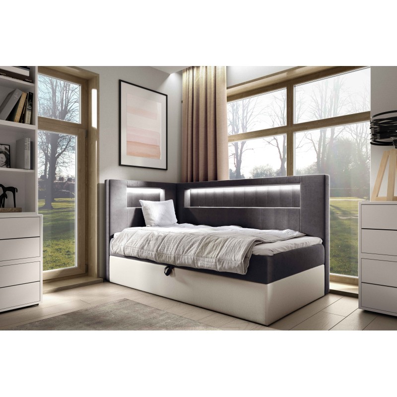 Niva III bed with LED lighting and bedding storage