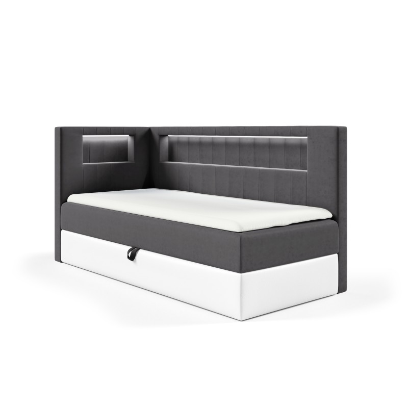 Cama Niva III con iluminación led y contenedor para ropa de cama