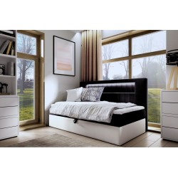 bMeta Title:/b Bett Niva II mit LED-Beleuchtung und Bettkasten – Der ideale Ort zur Erholung