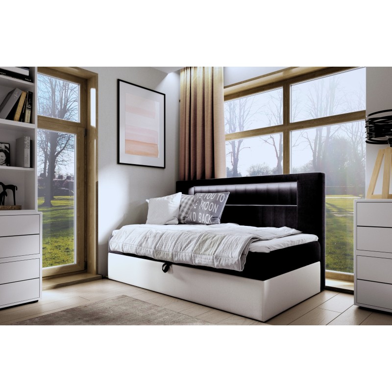 bMeta Title:/b Cama Niva II con iluminación led y contenedor para ropa de cama – El lugar ideal para descansar