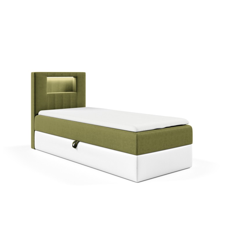 Niva I bed with LED lighting and a bedding storage drawer