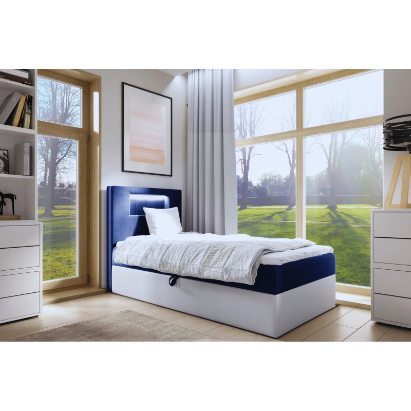 Niva I bed with LED lighting and a bedding storage drawer