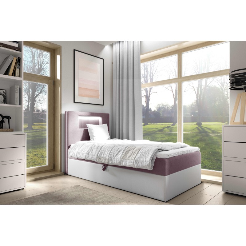 Niva I bed with LED lighting and a bedding storage drawer