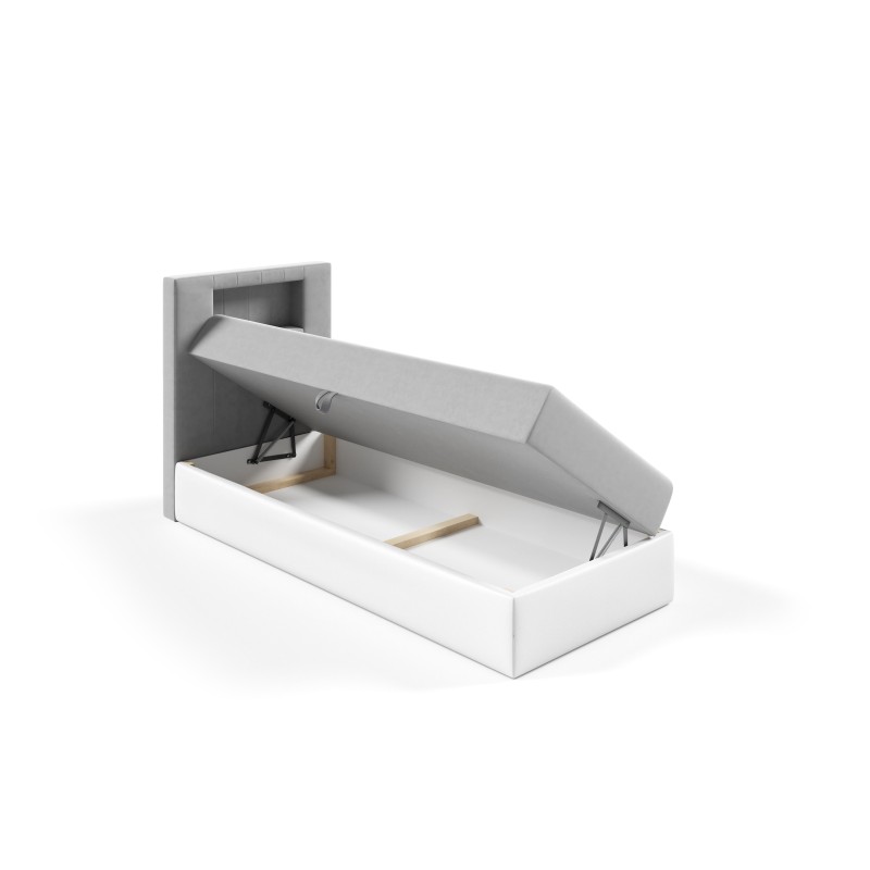 Niva I bed with LED lighting and a bedding storage drawer