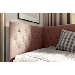 Modena III Bed – A luxurious bedroom furniture piece with a storage compartment for bedding and a sleeping function.