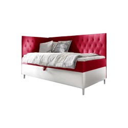 Cama Modena III: mueble de lujo para dormitorio con contenedor para ropa de cama y función para dormir.