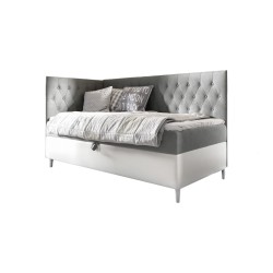 Cama Modena III: mueble de lujo para dormitorio con contenedor para ropa de cama y función para dormir.