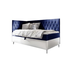 Cama Modena III: mueble de lujo para dormitorio con contenedor para ropa de cama y función para dormir.