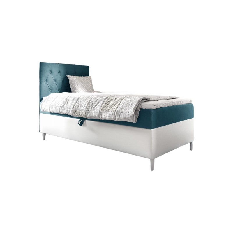 Cama Modena I con adornos acolchados: Comodidad y elegancia en uno.