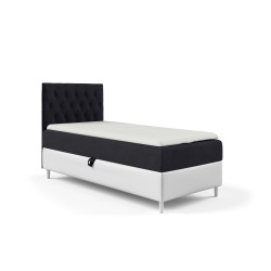 Cama Modena I con adornos acolchados: Comodidad y elegancia en uno.