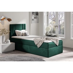 Lineo mini bed with a storage compartment in nan fabric - Comfort and functionality in one!