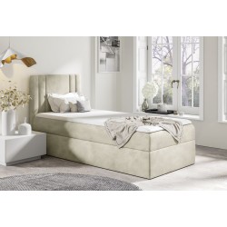 Lineo mini bed with a storage compartment in nan fabric - Comfort and functionality in one!