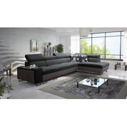 Ecksofa Prestige XI Maxi mit Schlaffunktion und USB-Anschluss | Gepolsterte Ecksofa, Weich im Griff, Freya 210.24 + Tauro 8207