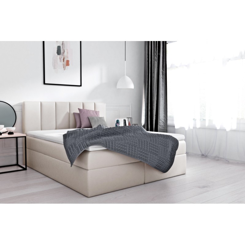 Kontinentalbett Obano mit Bettkasten Stoff Soft 33