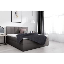 Cama continental Obano con contenedor para ropa de cama, tela Soft 29