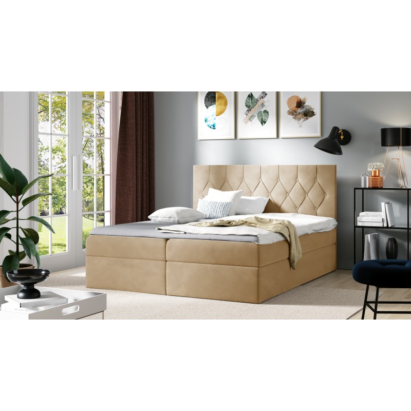 Cama continental Zoren con contenedor para ropa de cama, tela Alove 5