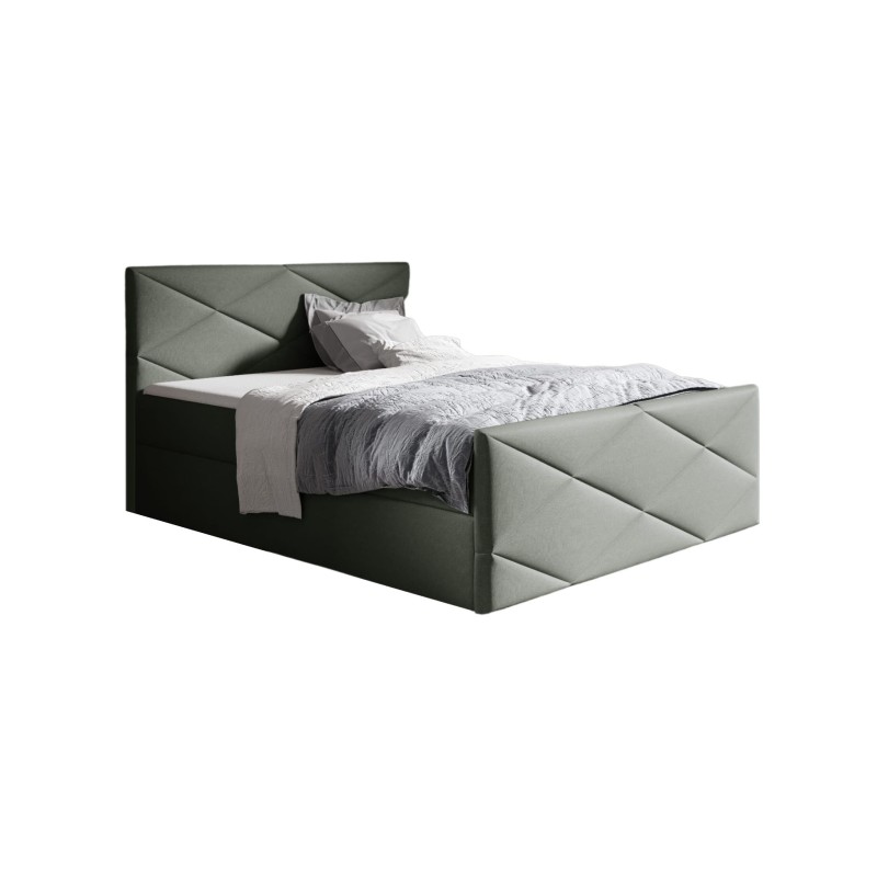 Cama continental Luvero Lux con contenedor para ropa de cama, tela Rico 23