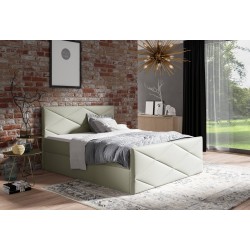 Kontinentalbett Luvero Lux mit Bettkasten Stoff Rico 20