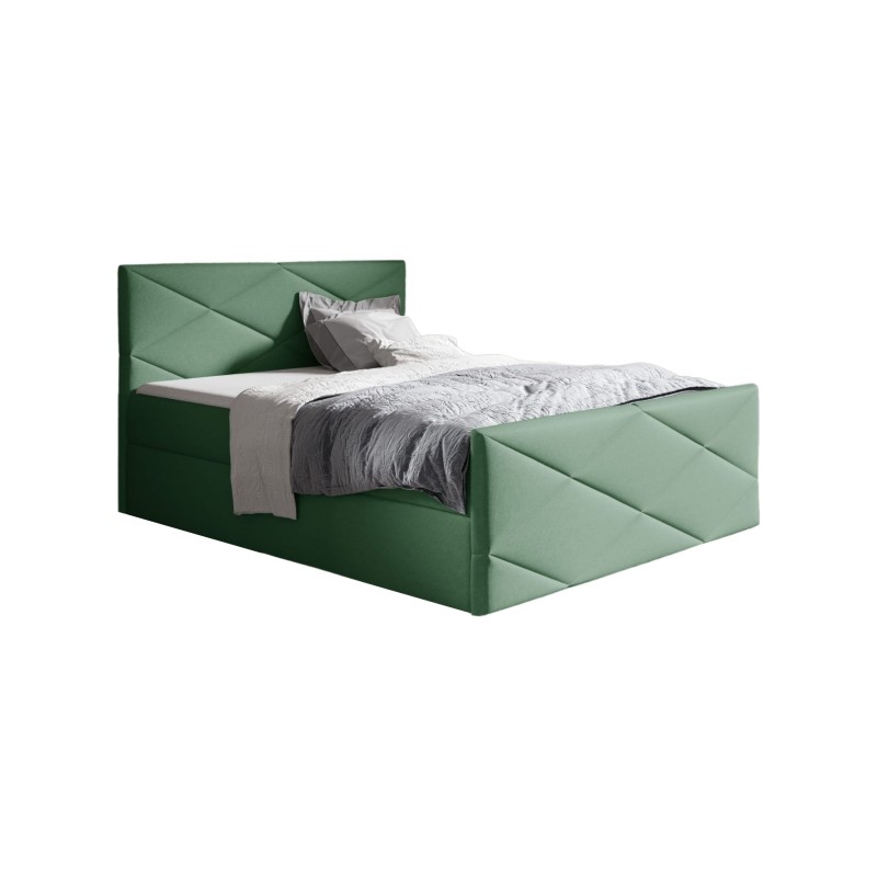 Kontinentalbett Luvero Lux mit Bettkasten Stoff Rico 18