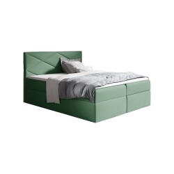 Luvero continental bed with a bedding storage compartment, fabric Rico 18