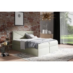 Cama continental Luvero con contenedor para ropa de cama tela Rico 20