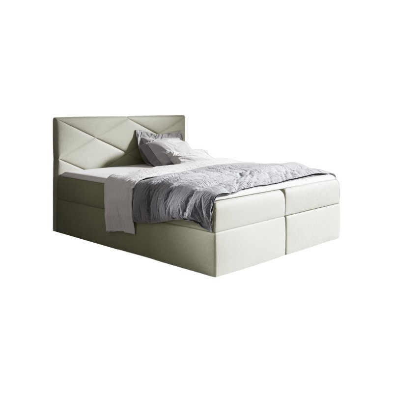 Cama continental Luvero con contenedor para ropa de cama tela Rico 20